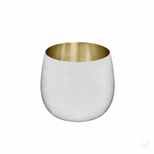 WINE Pahar argint masiv placat aur 330 ml
